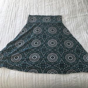 L Lularoe Azure Tribal Skirt